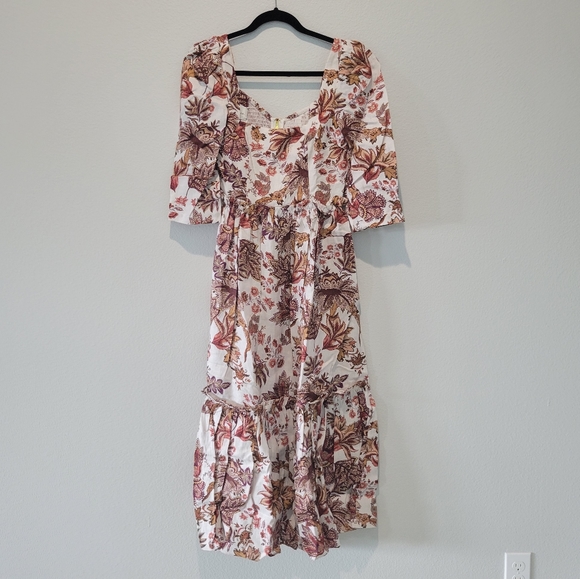 Cara Cara Blue Hill Tiered Midi Dress